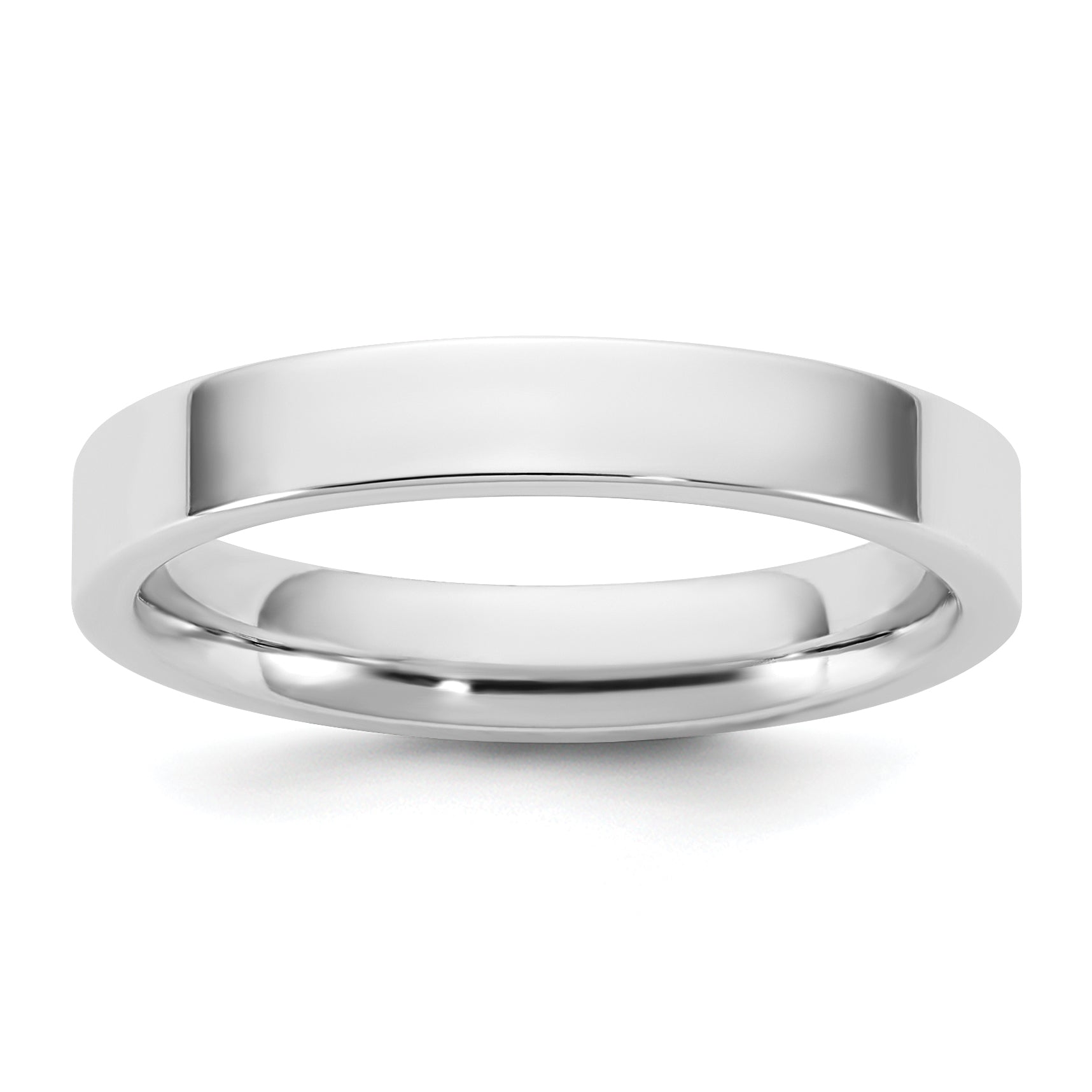 10K White Gold 10Kw 3.5mm Standard Flat Comfort Fit Band Size 8