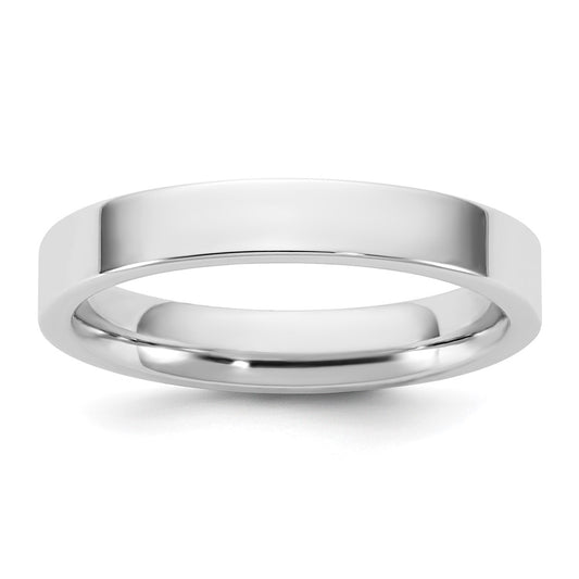 14K White Gold 3.5mm Standard Flat Comfort Fit Band