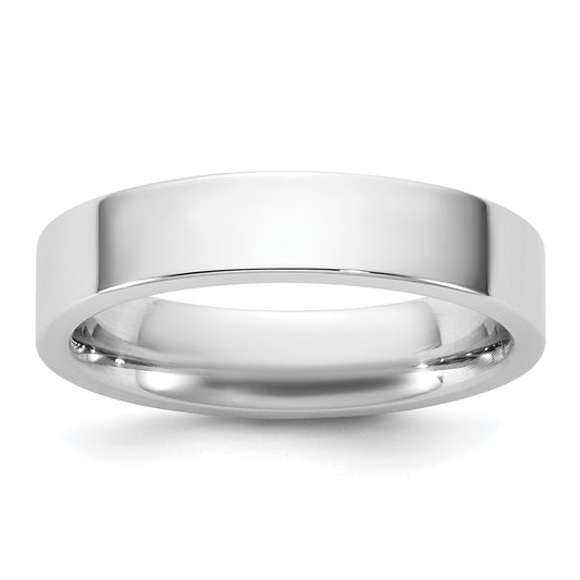 10K White Gold 10Kw 4.5mm Standard Flat Comfort Fit Band Size 13.5