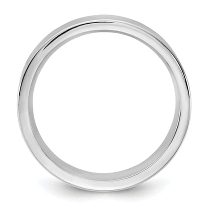 10K White Gold 10Kw 5.5mm Standard Flat Comfort Fit Band Size 12