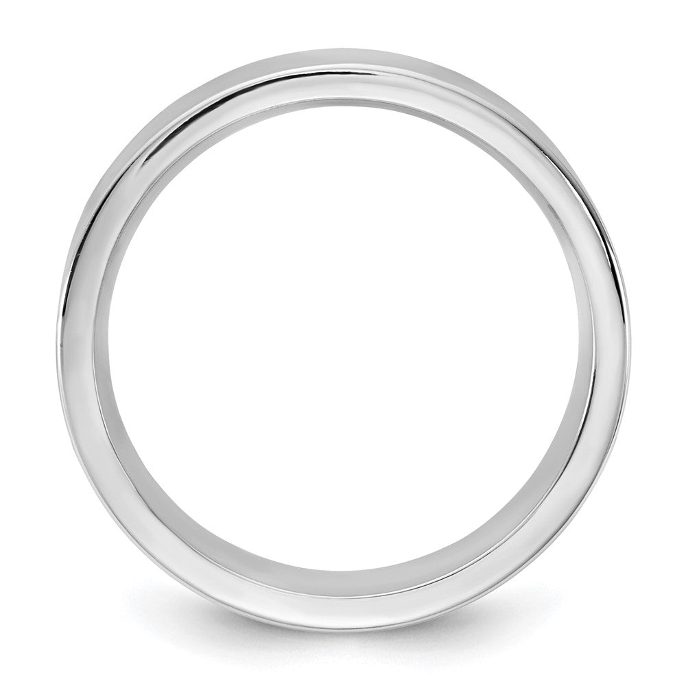 10K White Gold 10Kw 5.5mm Standard Flat Comfort Fit Band Size 8