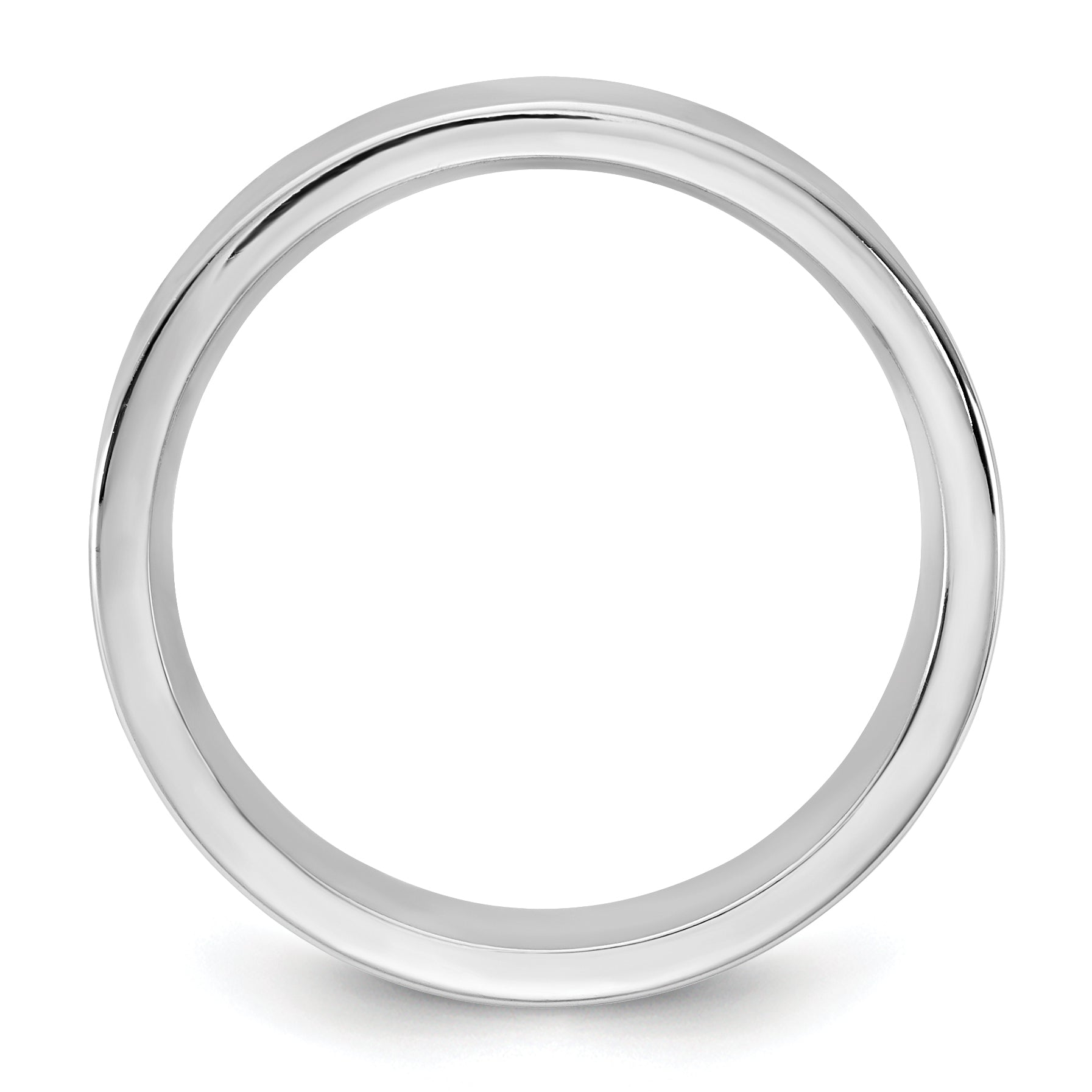 10K White Gold 10Kw 5.5mm Standard Flat Comfort Fit Band Size 13