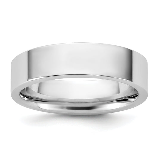 10K White Gold 10Kw 5.5mm Standard Flat Comfort Fit Band Size 11.5