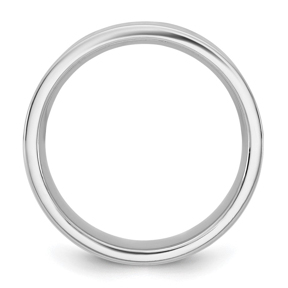 14K White Gold 6.5mm Standard Flat Comfort Fit Band