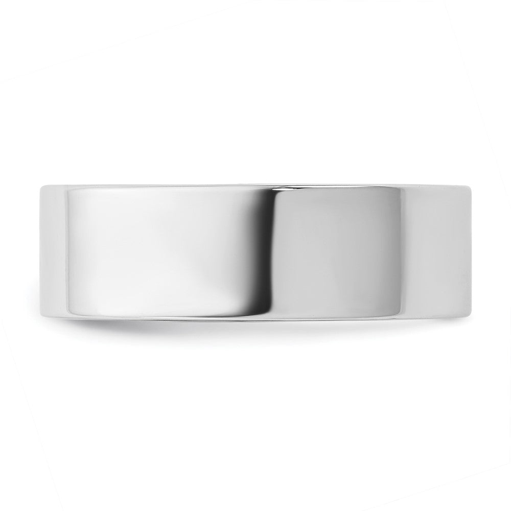 10K White Gold 10Kw 6.5mm Standard Flat Comfort Fit Band Size 5