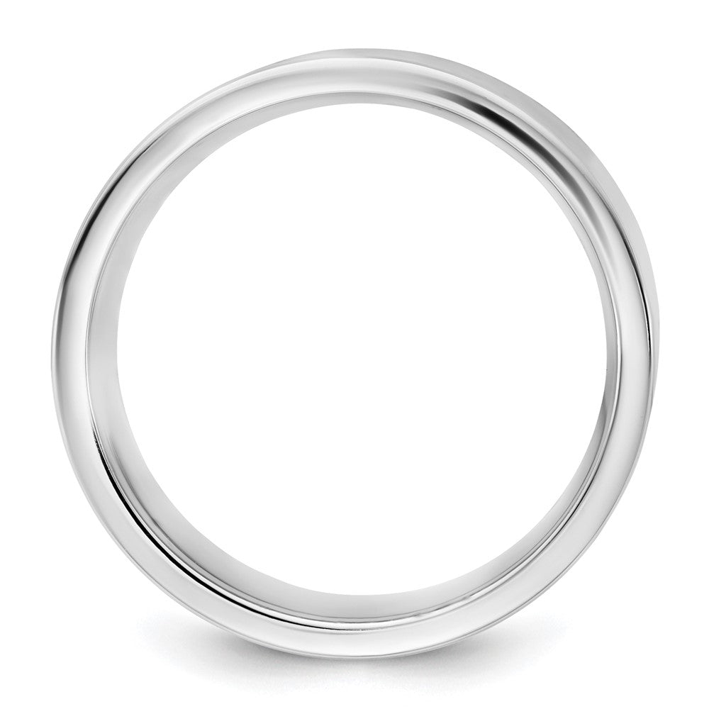 14K White Gold 9mm Standard Flat Comfort Fit Band