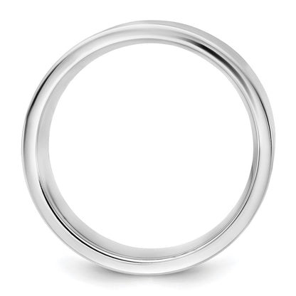 14K White Gold 9mm Standard Flat Comfort Fit Band