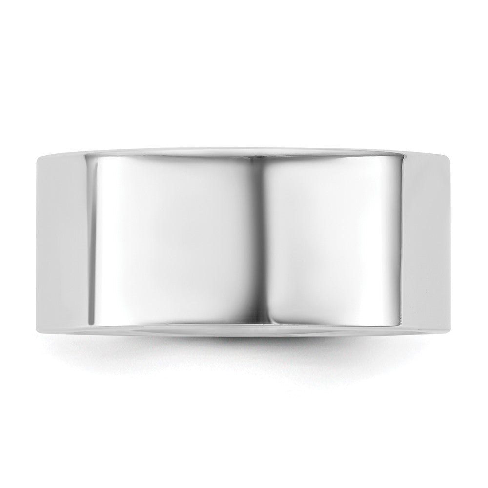 14K White Gold 9mm Standard Flat Comfort Fit Band