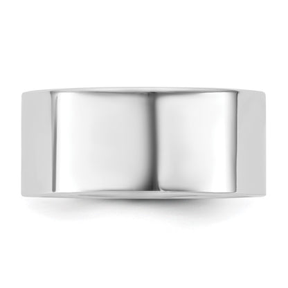 14K White Gold 9mm Standard Flat Comfort Fit Band