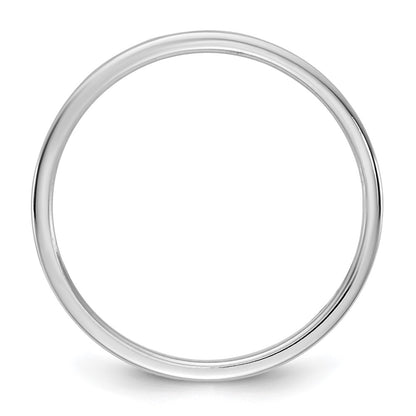 10K White Gold 10Kw 1.5mm Lightweight Flat Band Size 13