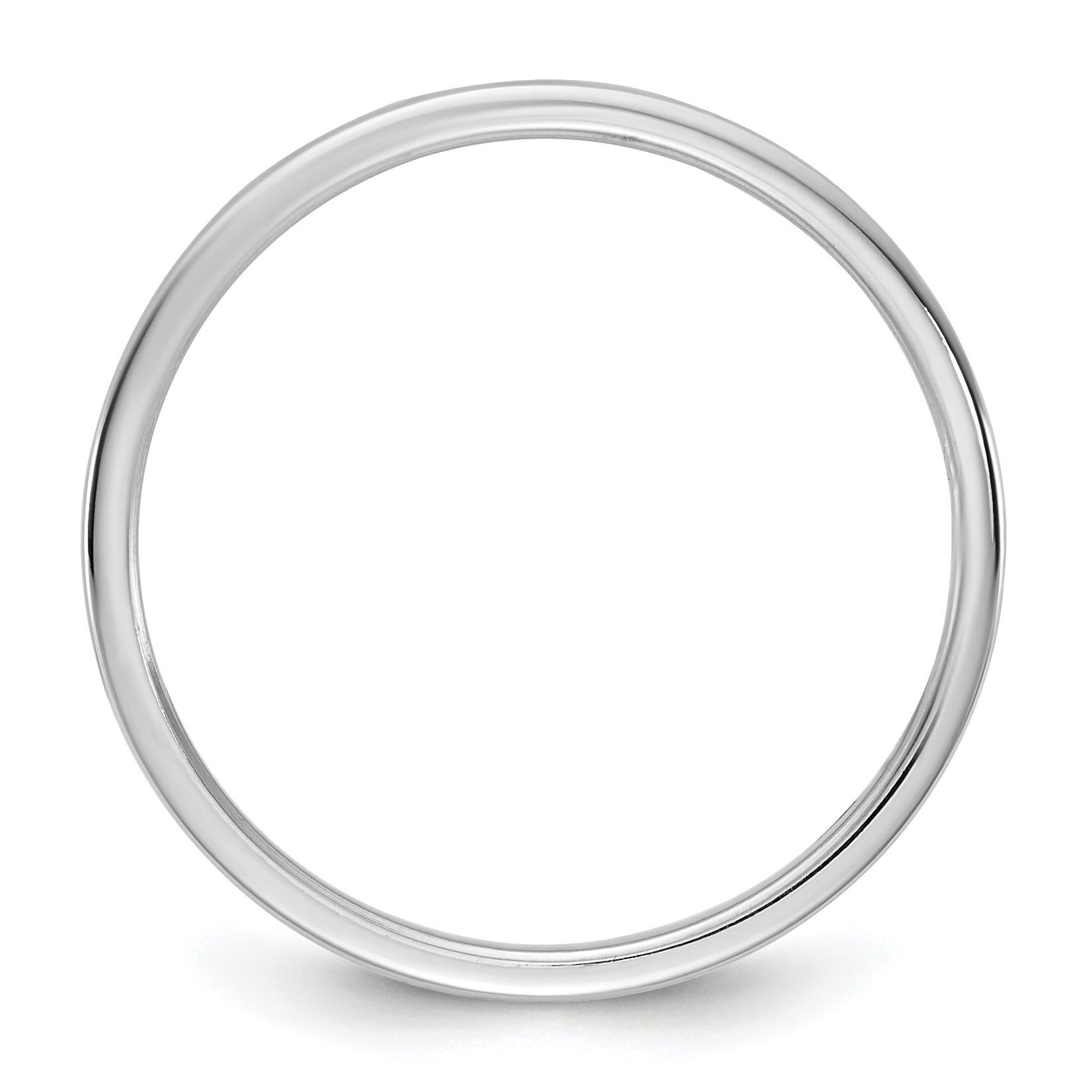 10K White Gold 10Kw 1.5mm Lightweight Flat Band Size 8