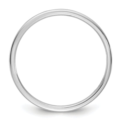 10K White Gold 10Kw 1.5mm Lightweight Flat Band Size 7.5