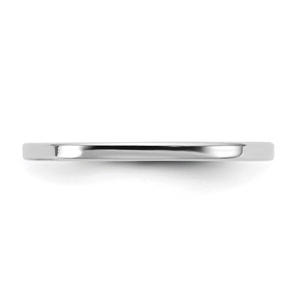 14K White Gold 1.5mm Lightweight Flat Band