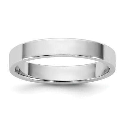 10K White Gold 10Kw 3.5mm Lightweight Flat Band Size 4