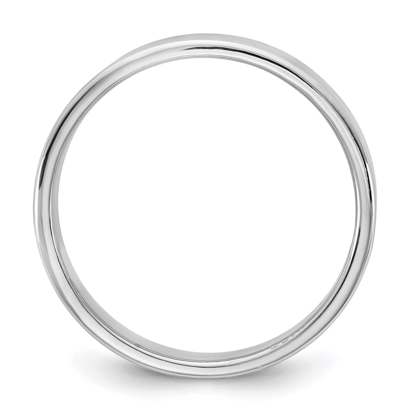 10K White Gold 10Kw 4.5mm Lightweight Flat Band Size 6