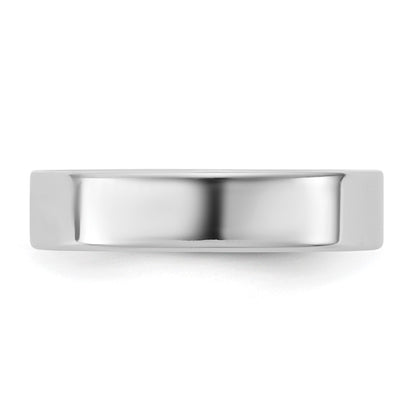14K White Gold 4.5mm Lightweight Flat Band