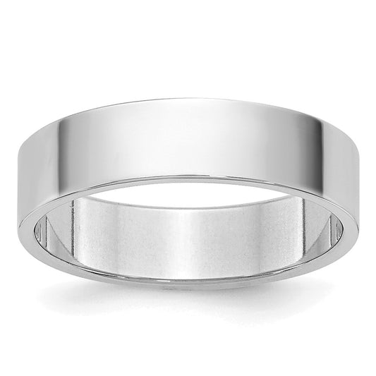 14K White Gold 4.5mm Lightweight Flat Band