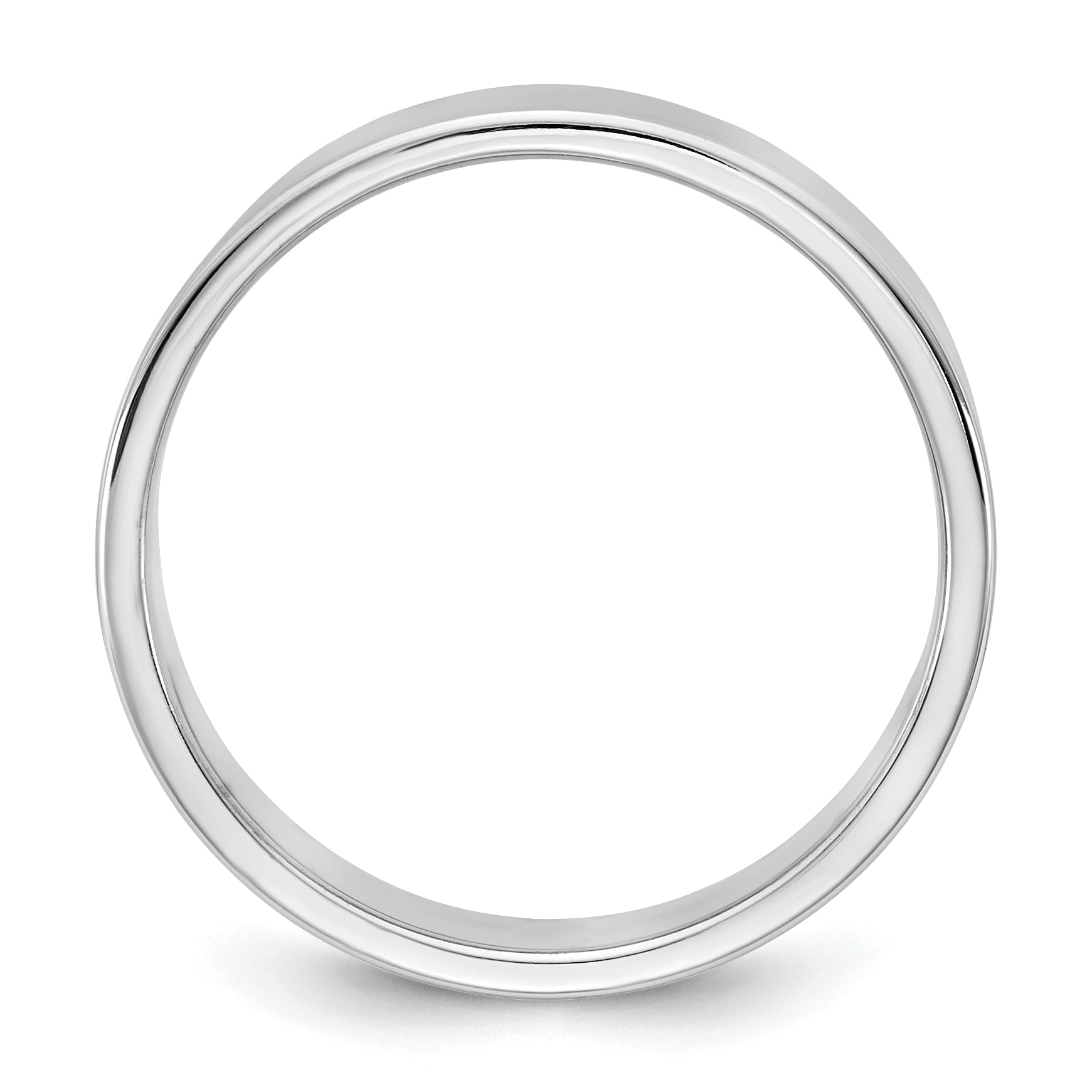 10K White Gold 10Kw 5.5mm Lightweight Flat Band Size 13
