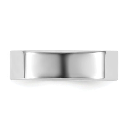 10K White Gold 10Kw 5.5mm Lightweight Flat Band Size 12