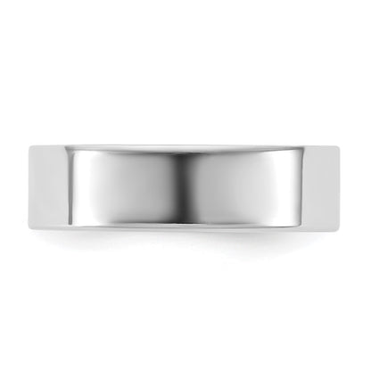 10K White Gold 10Kw 5.5mm Lightweight Flat Band Size 8