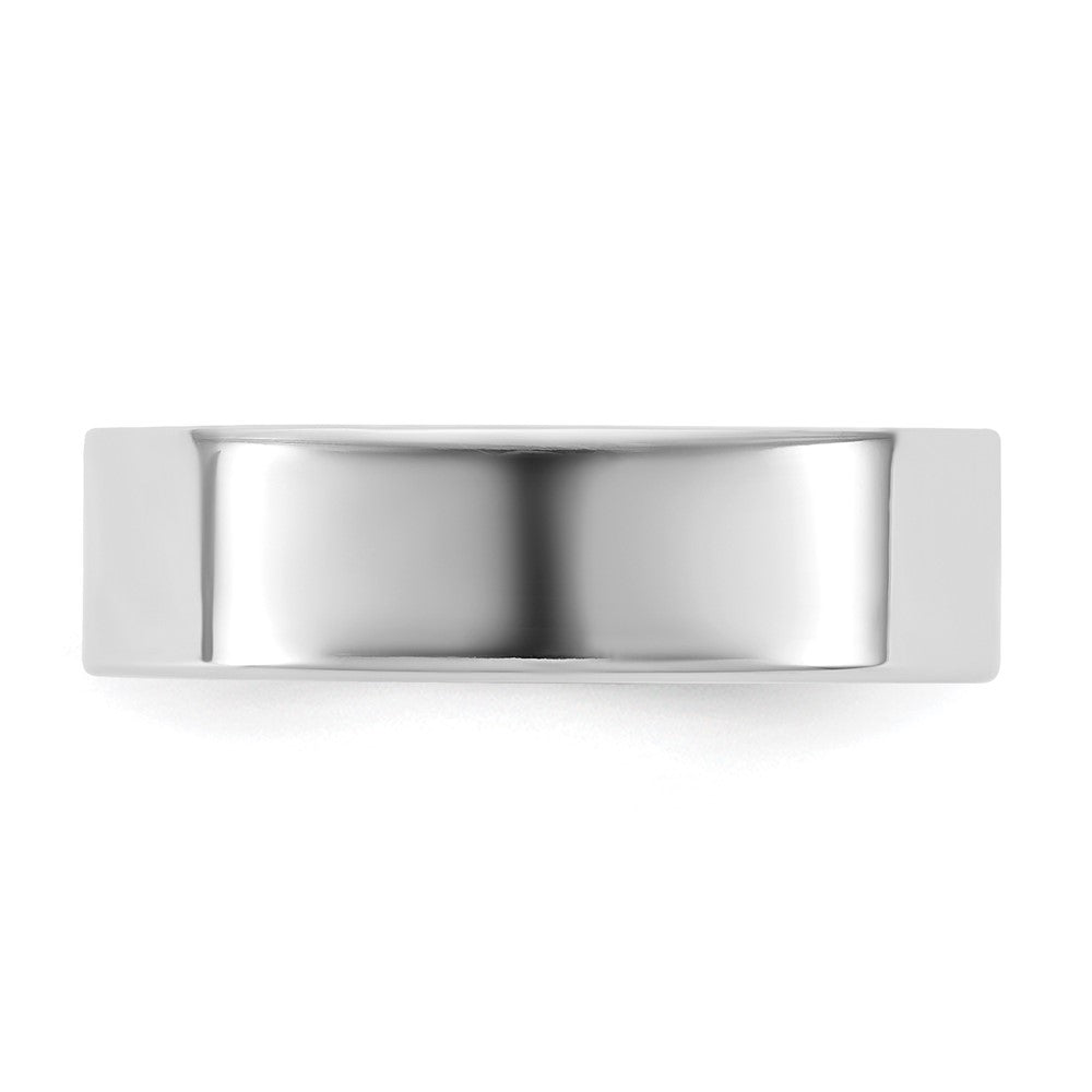 10K White Gold 10Kw 5.5mm Lightweight Flat Band Size 14