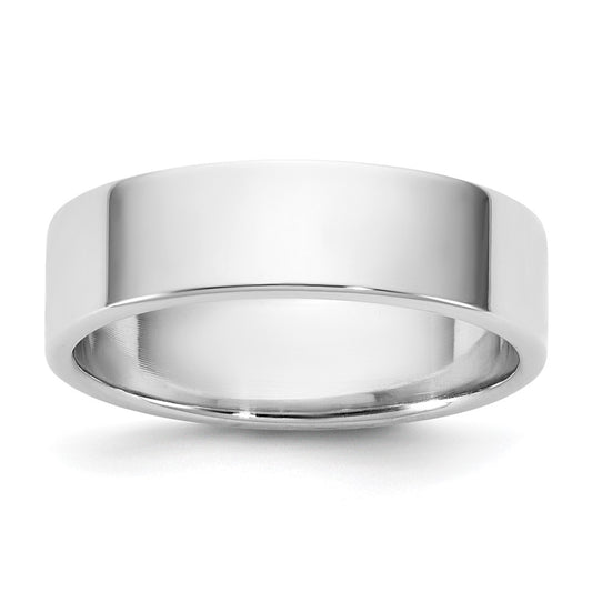 10K White Gold 10Kw 5.5mm Lightweight Flat Band Size 8
