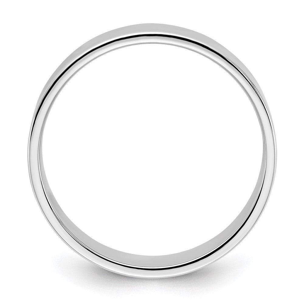 10k White Gold 6mm Lightweight Flat Wedding Band Ring