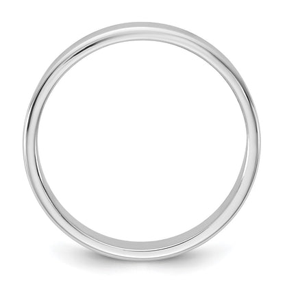 14K White Gold 6.5mm Lightweight Flat Band