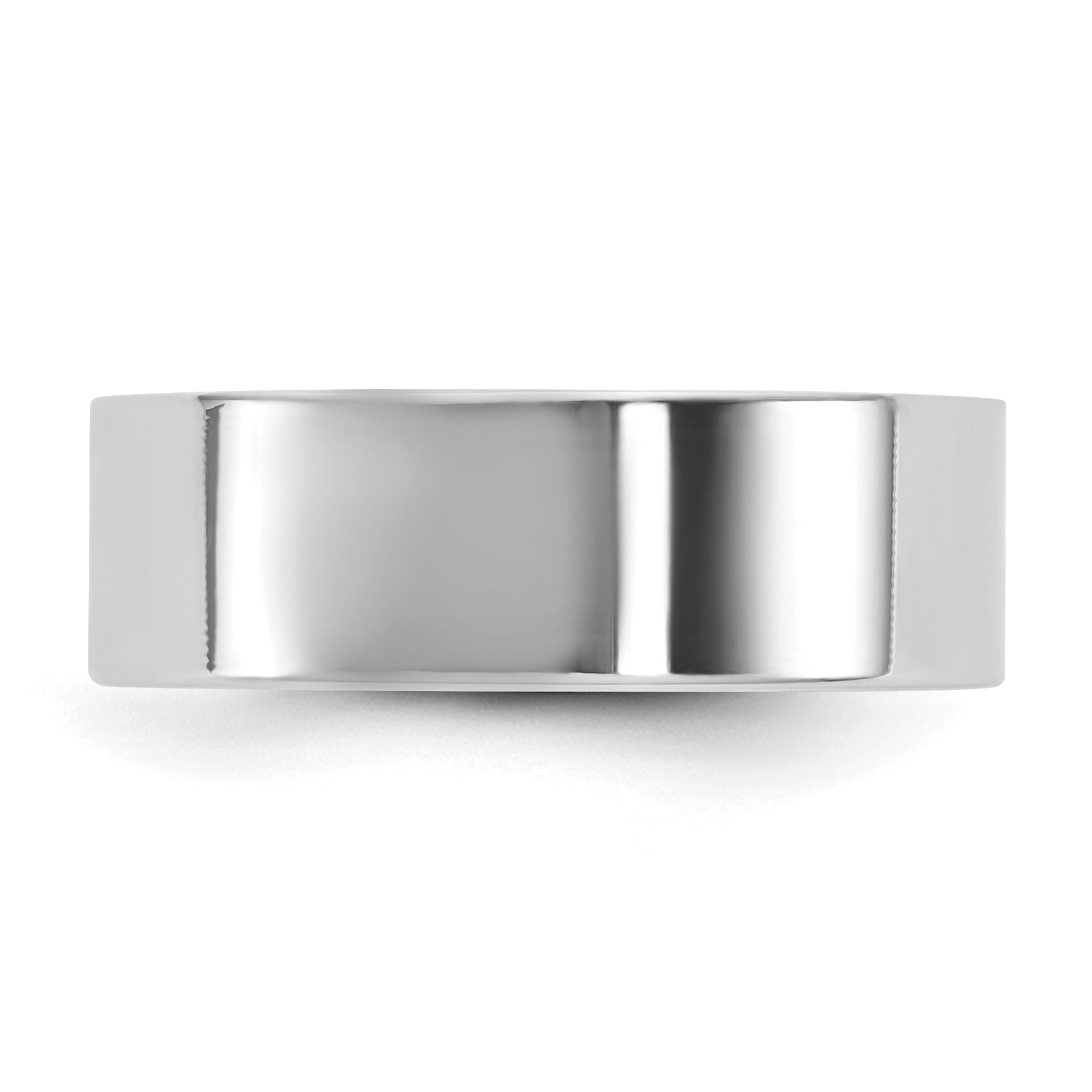 10K White Gold 10Kw 6.5mm Lightweight Flat Band Size 5