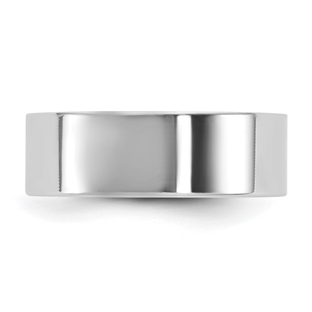 14K White Gold 6.5mm Lightweight Flat Band