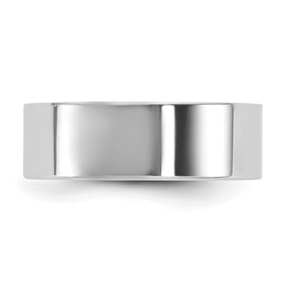 10K White Gold 10Kw 6.5mm Lightweight Flat Band Size 9