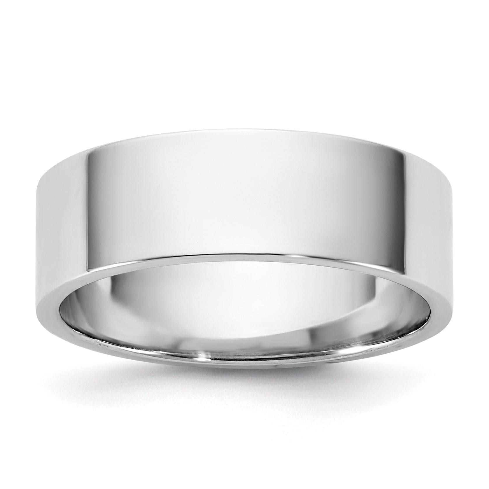 10K White Gold 10Kw 6.5mm Lightweight Flat Band Size 12