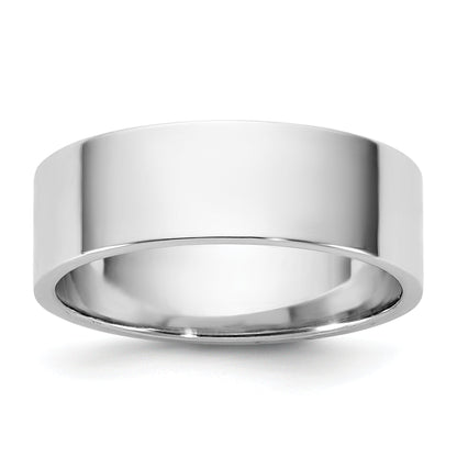 10K White Gold 10Kw 6.5mm Lightweight Flat Band Size 5.5