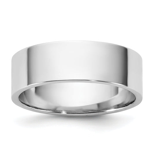 10K White Gold 10Kw 6.5mm Lightweight Flat Band Size 12.5