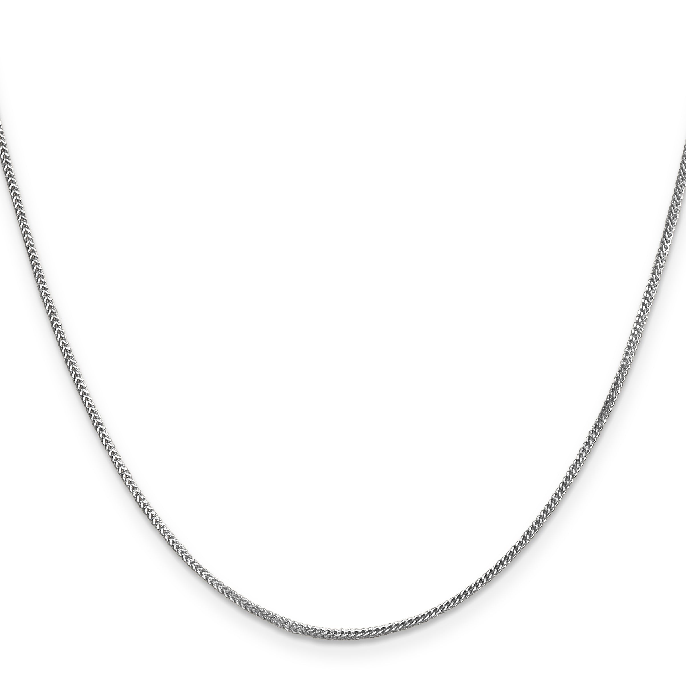 14K White Gold 24 Inch .9mm Franco With Lobster Clasp Chain Necklace