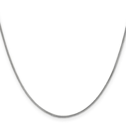 14K White Gold 22 Inch .9mm Franco With Lobster Clasp Chain Necklace
