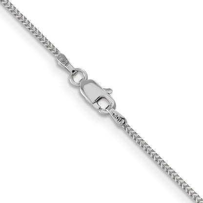 14K White Gold 22 Inch .9mm Franco With Lobster Clasp Chain Necklace