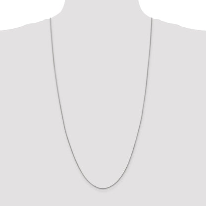 14K White Gold 30 Inch .9mm Franco With Lobster Clasp Chain Necklace