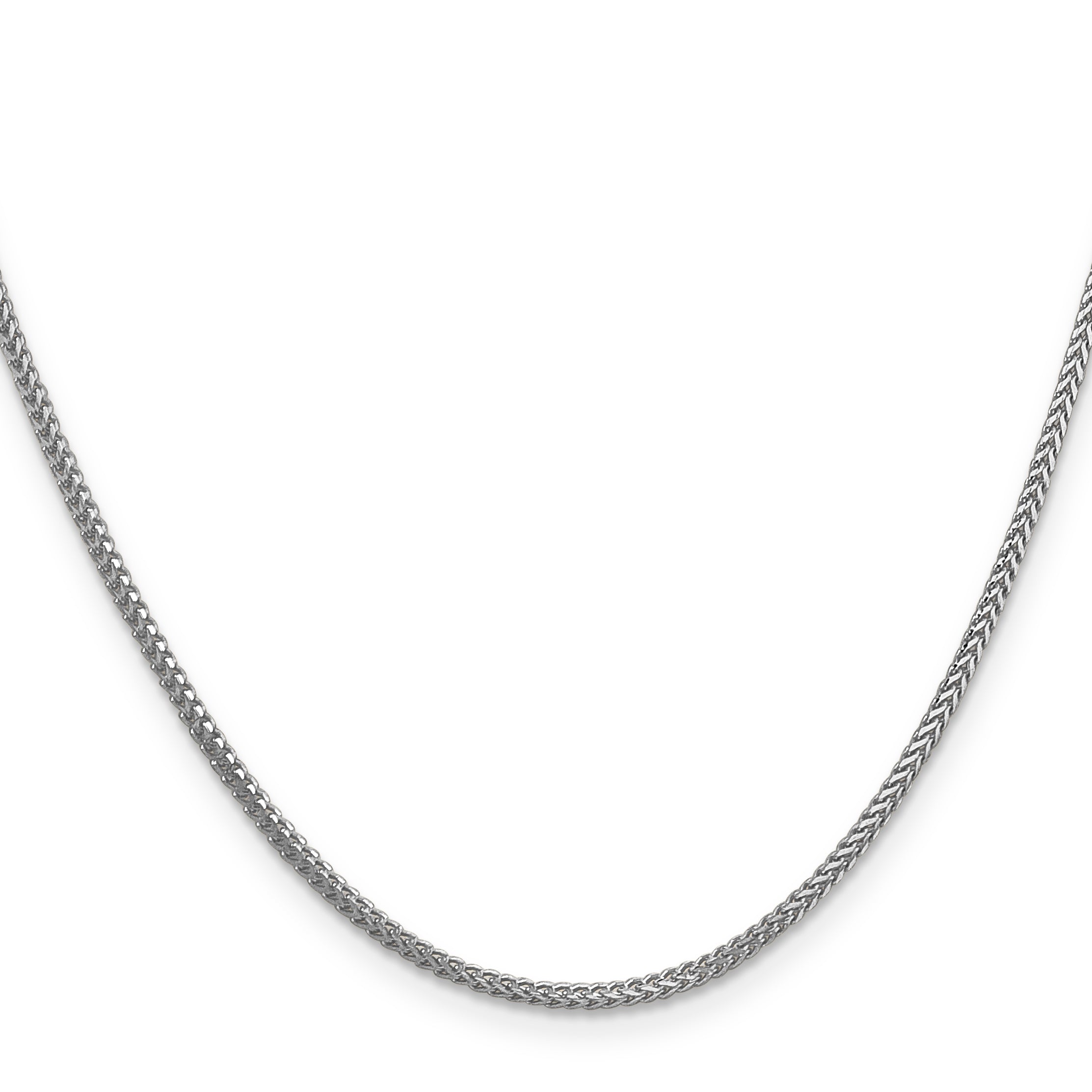 14K White Gold 22 Inch 1.3mm Franco With Lobster Clasp Chain Necklace