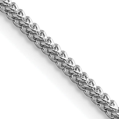 14K White Gold 22 Inch 1.3mm Franco With Lobster Clasp Chain Necklace