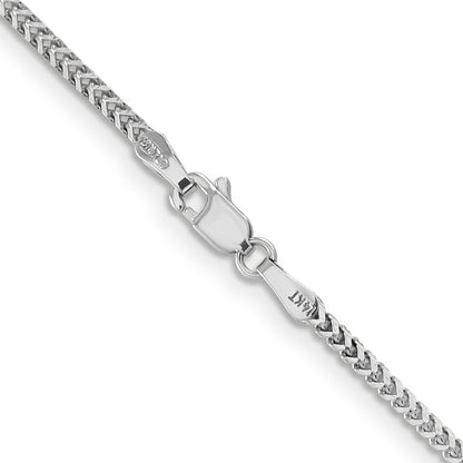 14K White Gold 20 Inch 1.5mm Franco With Lobster Clasp Chain Necklace