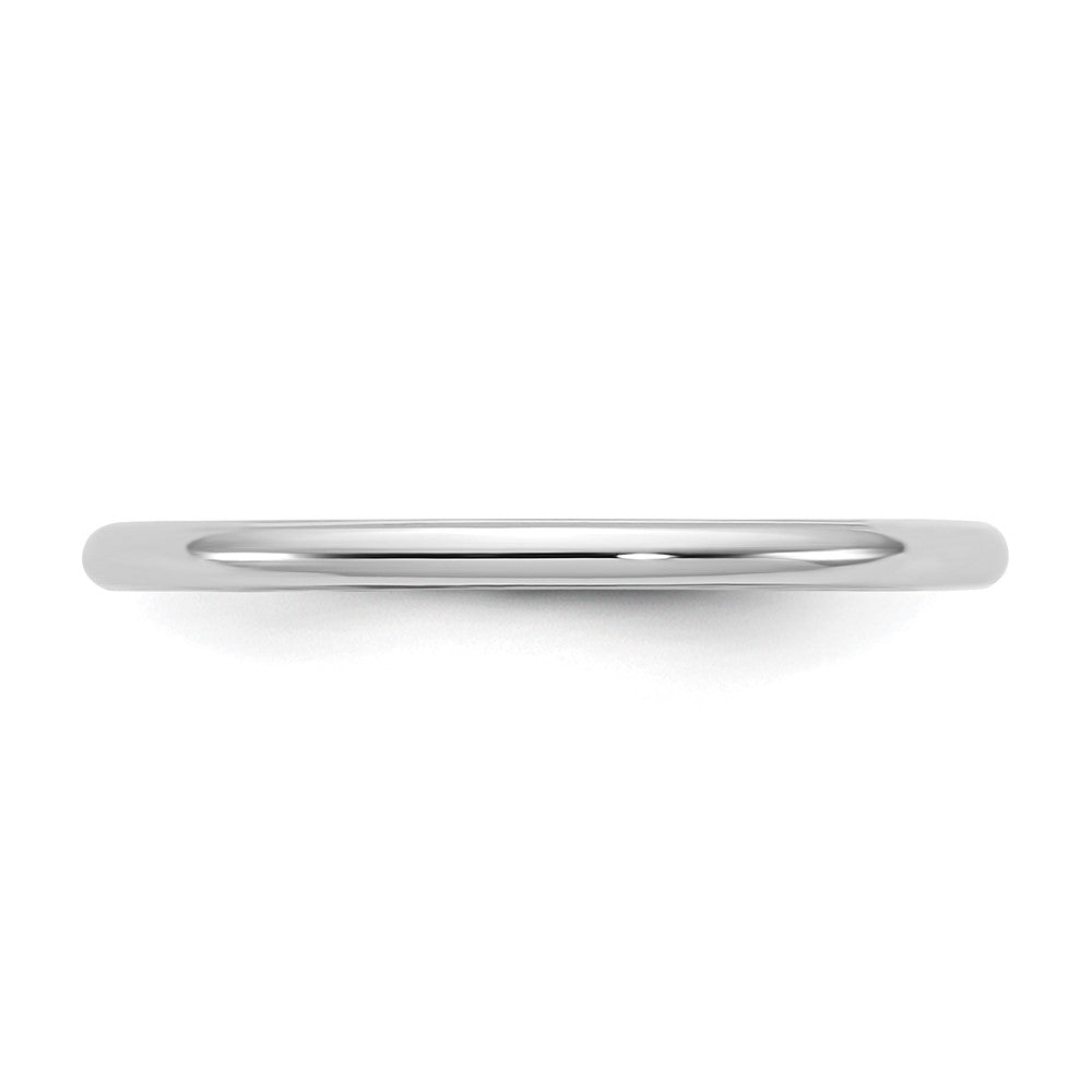 14K White Gold 1.5mm Half Round Band