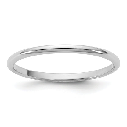 10K White Gold 10Kw 1.5mm Half Round Band Size 9