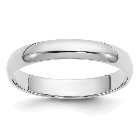 18k White Gold 3mm Half-Round Wedding Band Ring