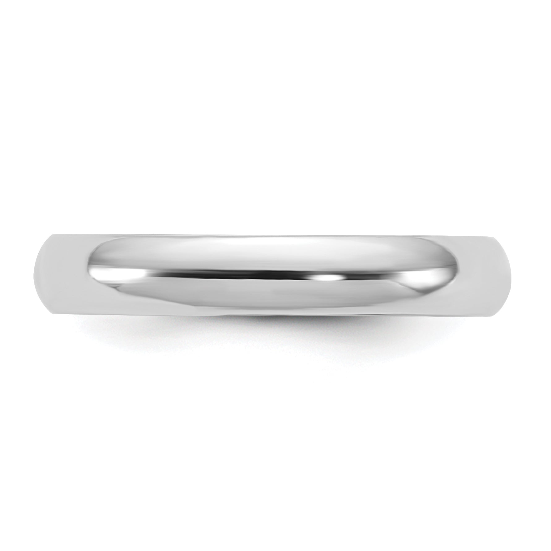 10K White Gold 10Kw 3.5mm Half Round Band Size 10