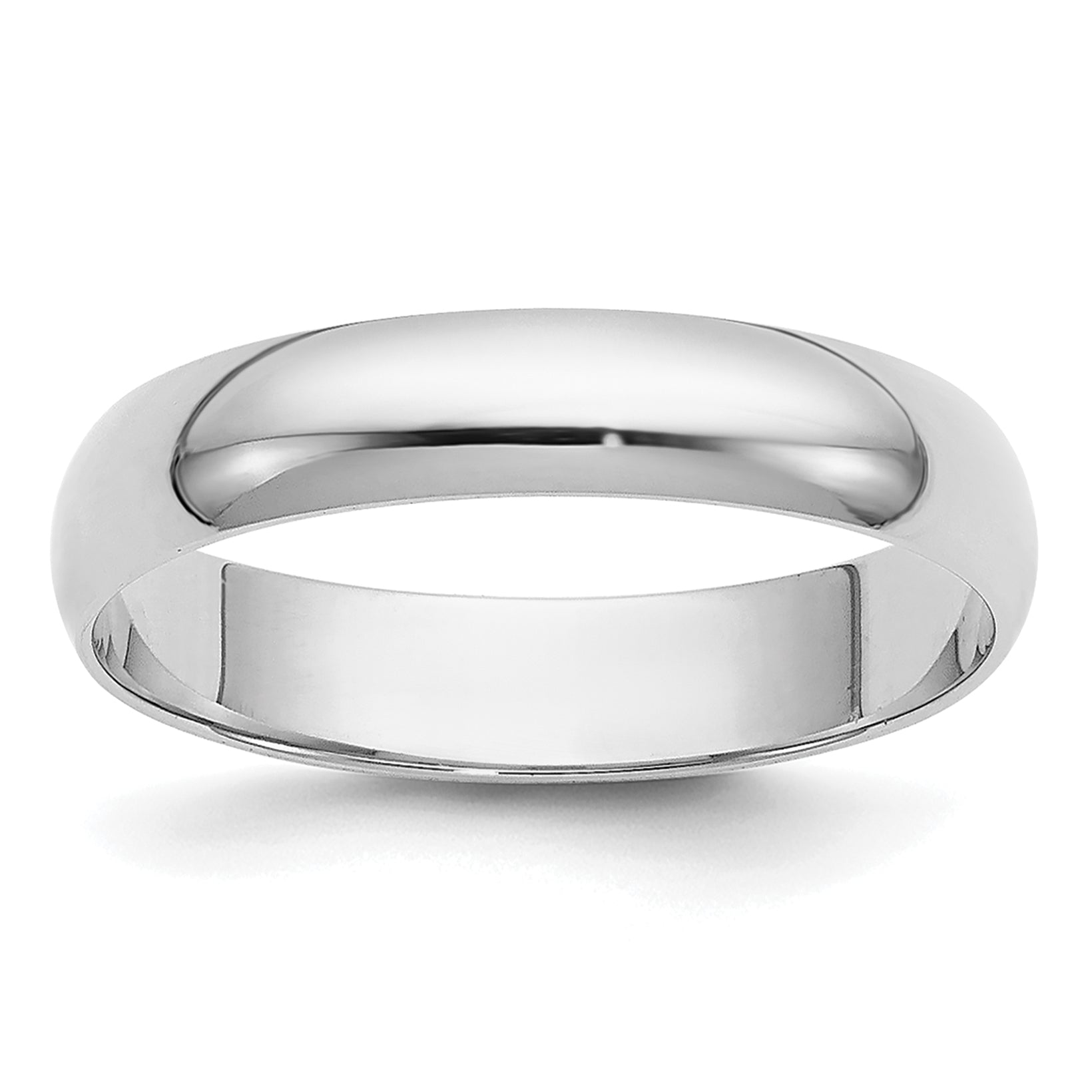 10K White Gold 10Kw 3.5mm Half Round Band Size 12