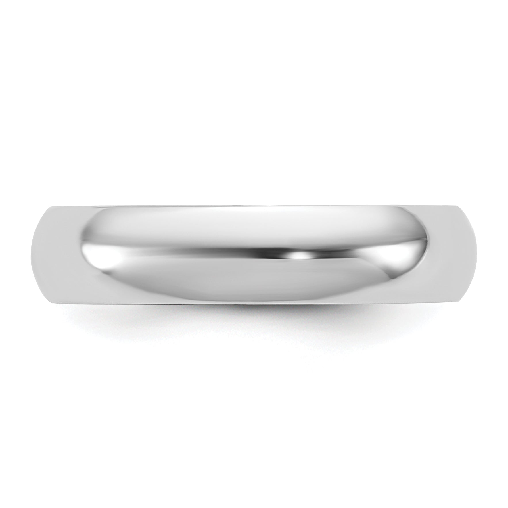 10K White Gold 10Kw 4.5mm Half Round Band Size 4.5
