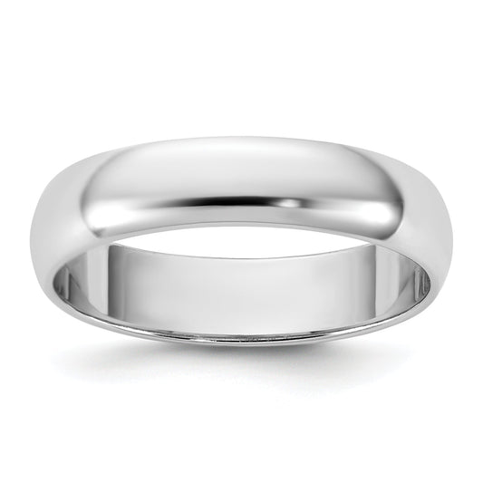 10K White Gold 10Kw 4.5mm Half Round Band Size 6