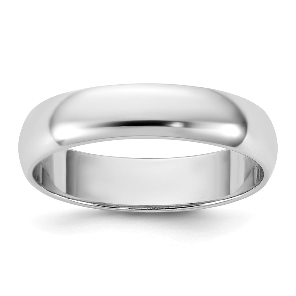 10K White Gold 10Kw 4.5mm Half Round Band Size 4