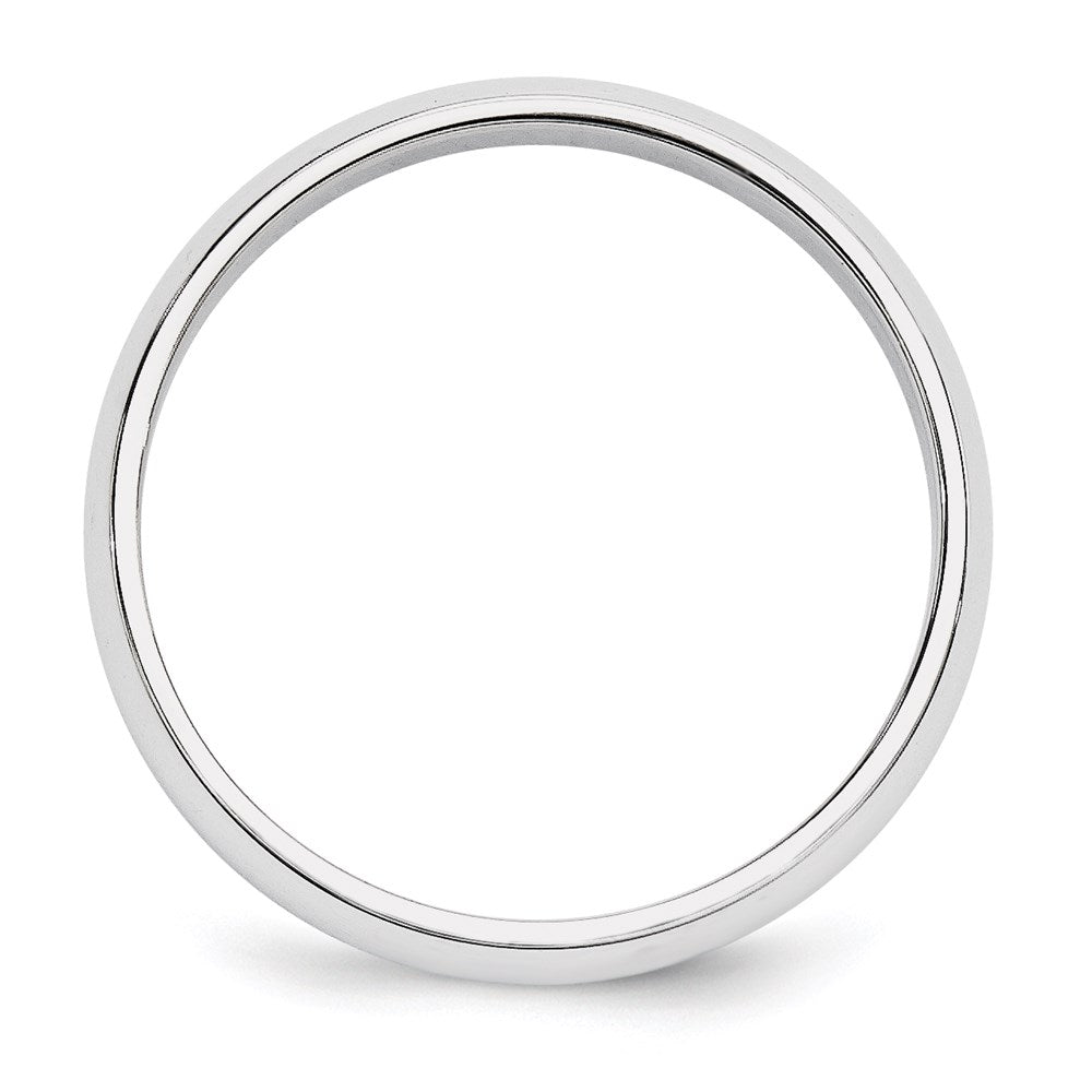 18k White Gold 5mm Half-Round Wedding Band Ring